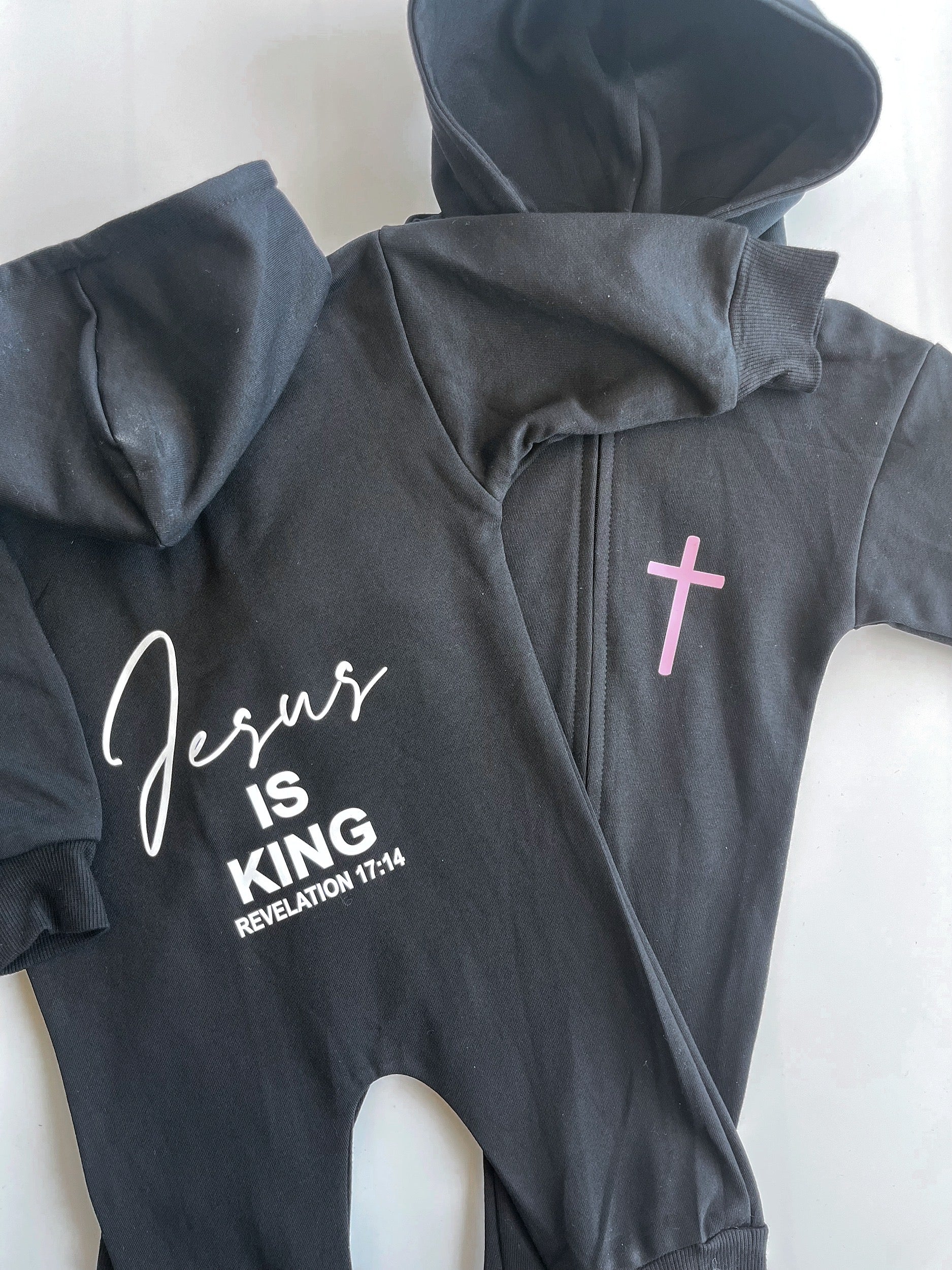 BABY JUMPSUIT JESUS IS KING