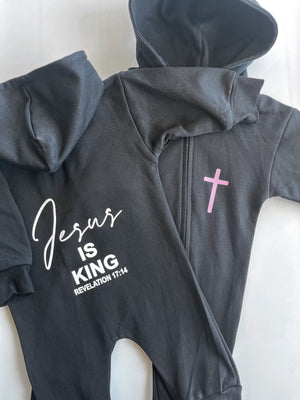 BABY JUMPSUIT JESUS IS KING