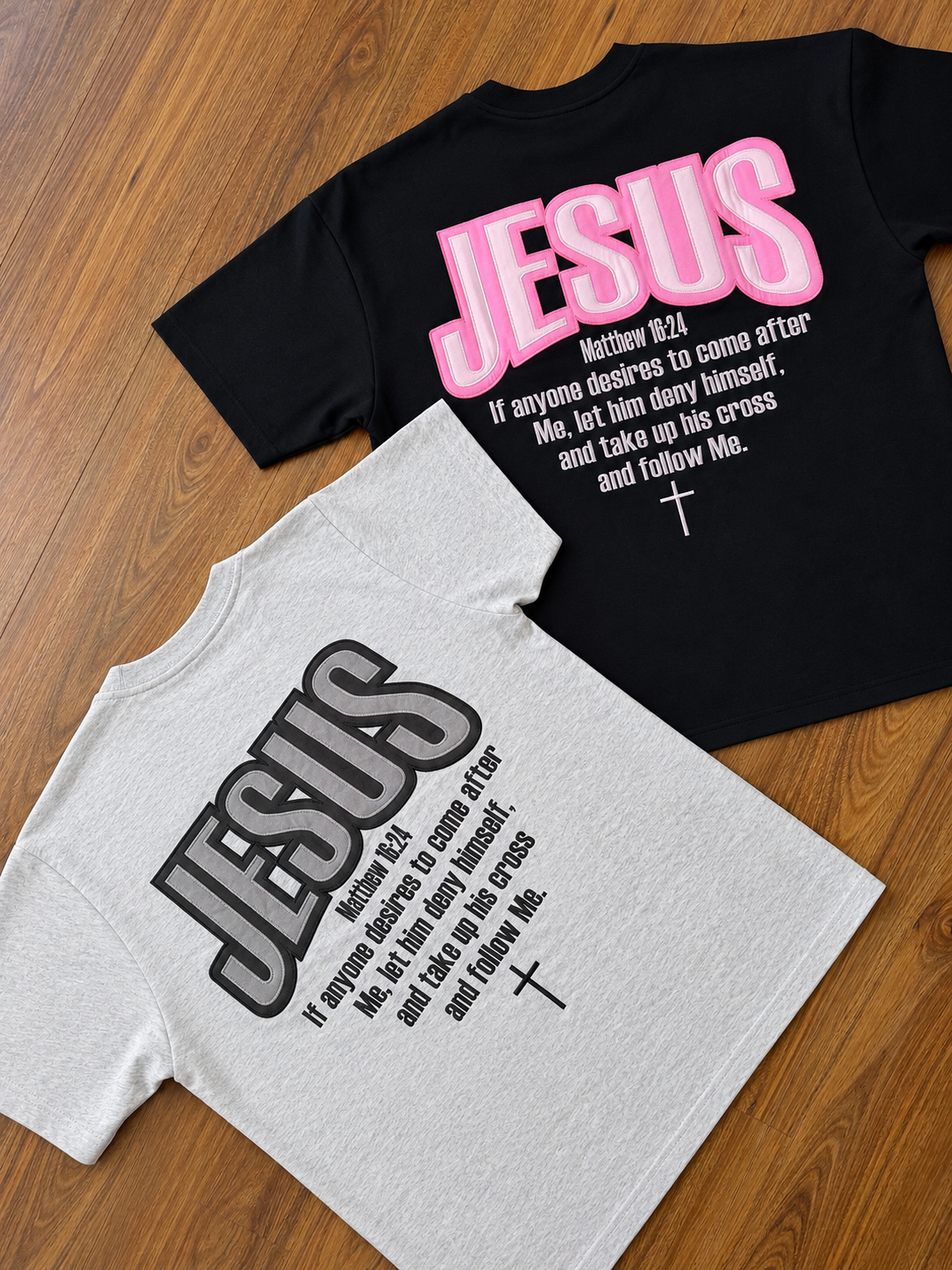 ⚠️ PRE-ORDER ITEM ⚠️ - JESUS DENY YOURSELF OVERSIZED TEE – BLACK/PINK