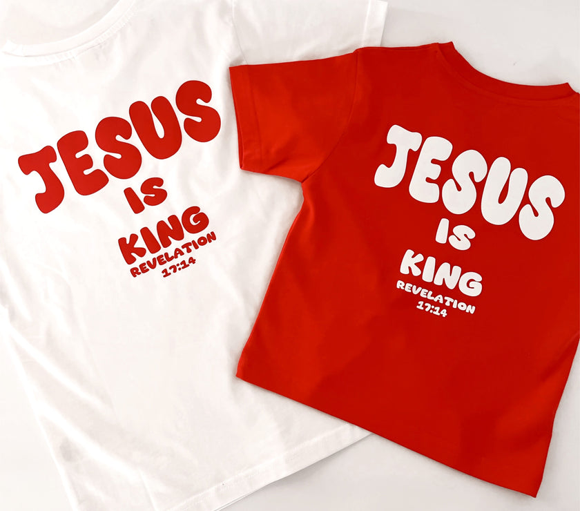KIDS JESUS IS KING T-SHIRTS