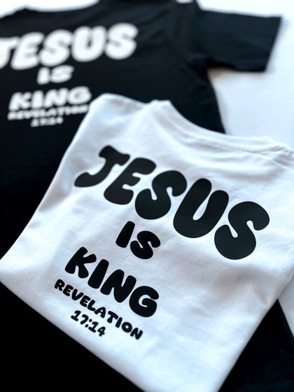 KIDS JESUS IS KING BUBBLE T-SHIRT