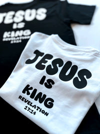 KIDS JESUS IS KING BUBBLE T-SHIRT