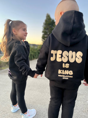 JESUS IS KING KIDS BUBBLE FONT JUMPERS