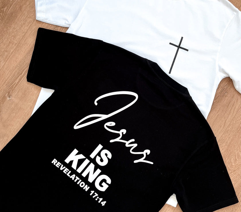 JESUS IS KING ADULT T-SHIRTS