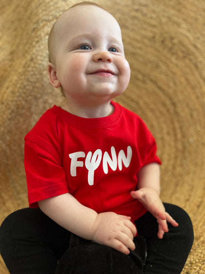 CHRISTMAS KIDS CUSTOM NAME TSHIRT