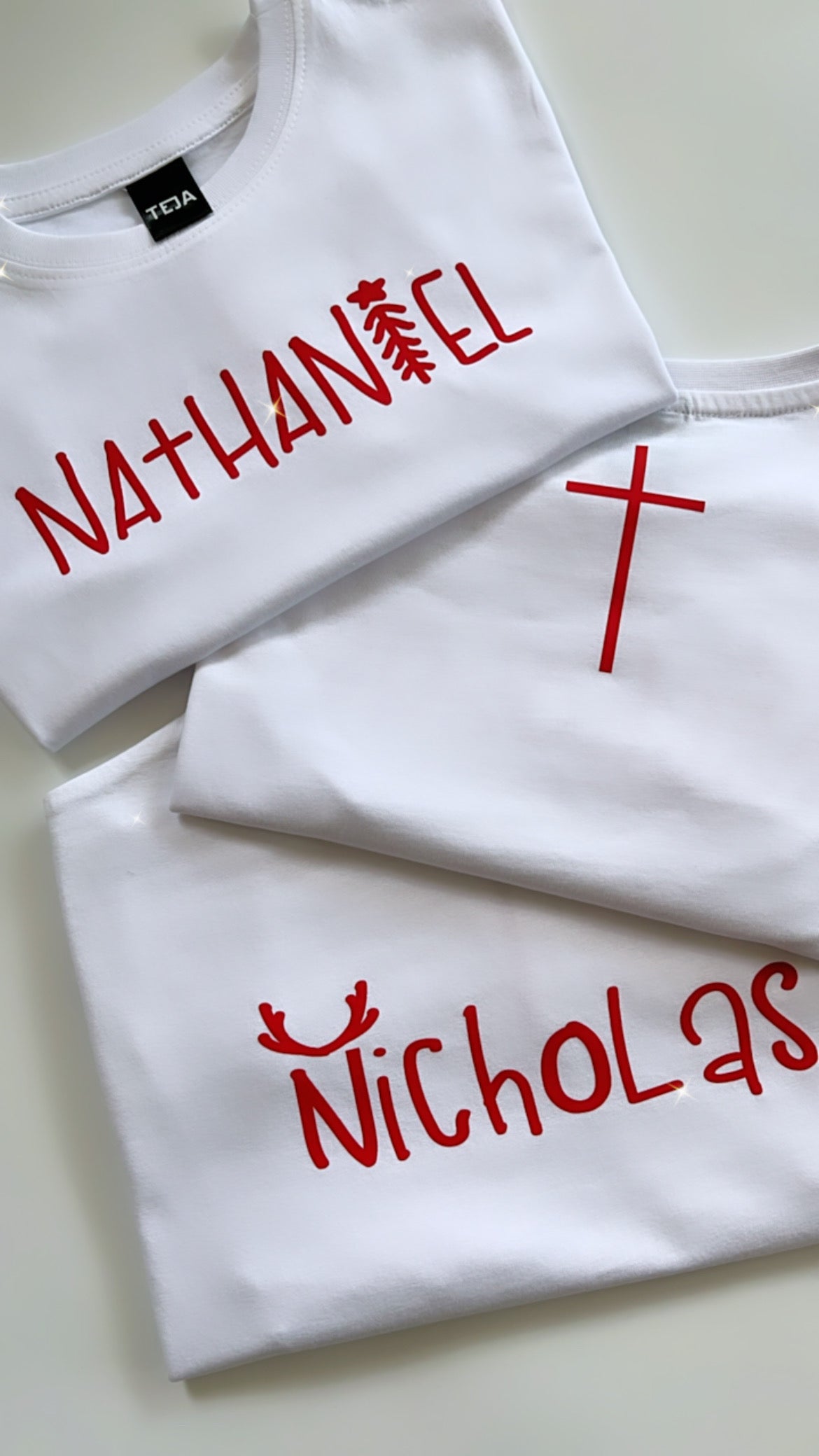 CHRISTMAS KIDS CUSTOM NAME TSHIRT