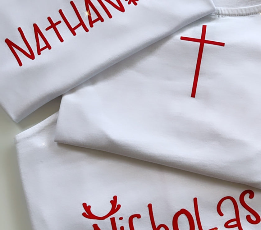 CHRISTMAS KIDS CUSTOM NAME TSHIRT
