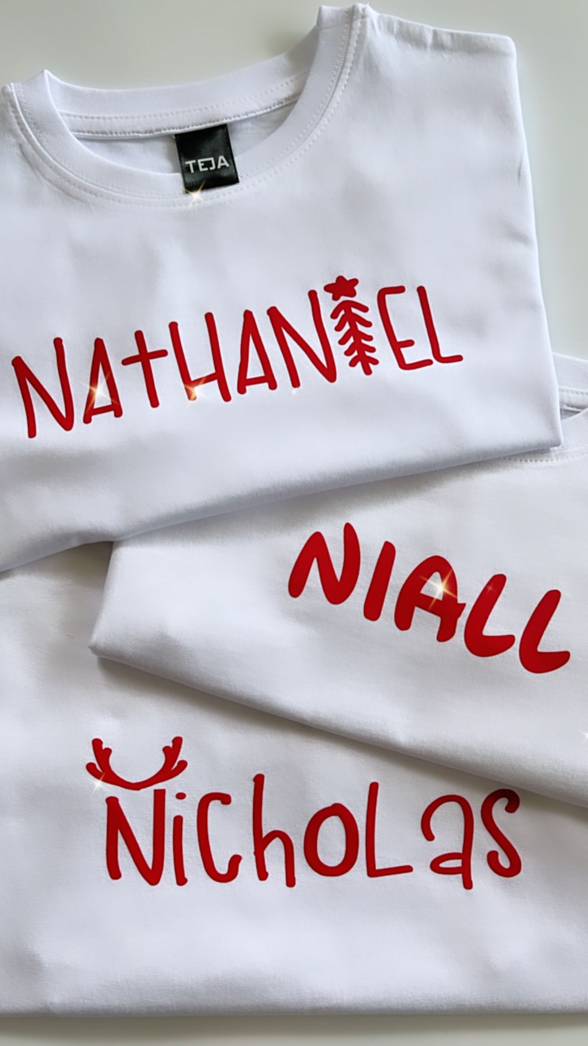 CHRISTMAS KIDS CUSTOM NAME TSHIRT