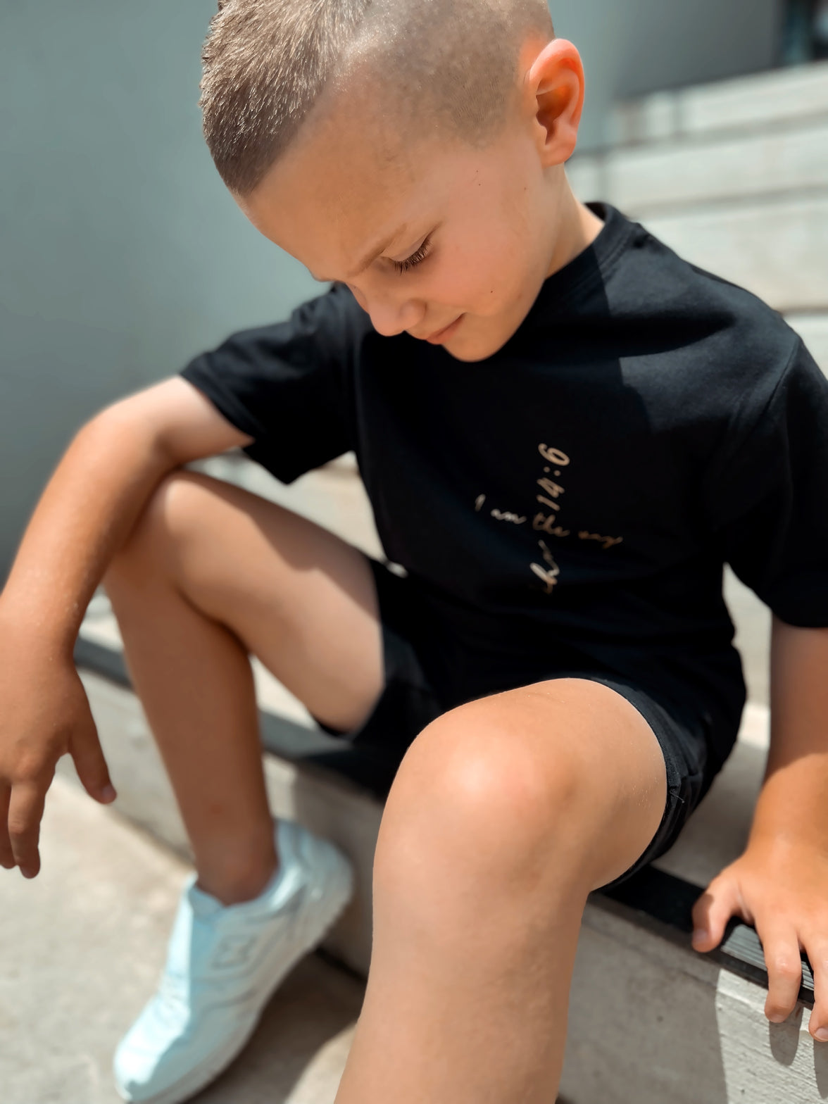 Introducing our I AM THE WAY KIDS T-SHIRT. This powerful Bible verse, John 14:6,