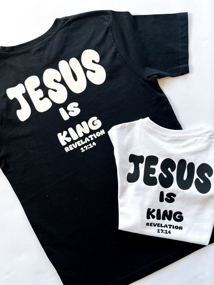 KIDS JESUS IS KING BUBBLE T-SHIRT