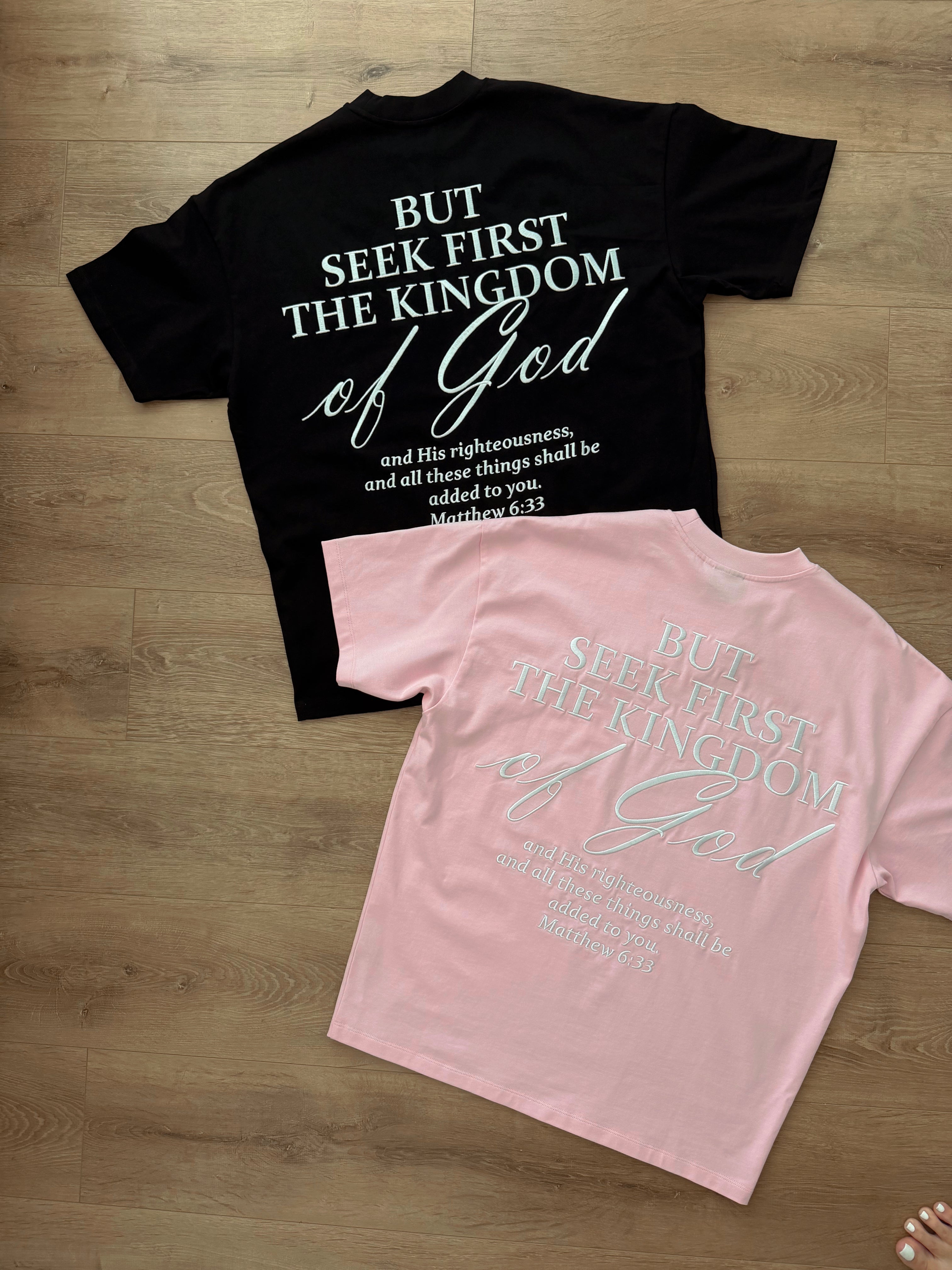 MATTHEW 6:33 — SEEK THE KINGDOM OVERSIZED SHIRT