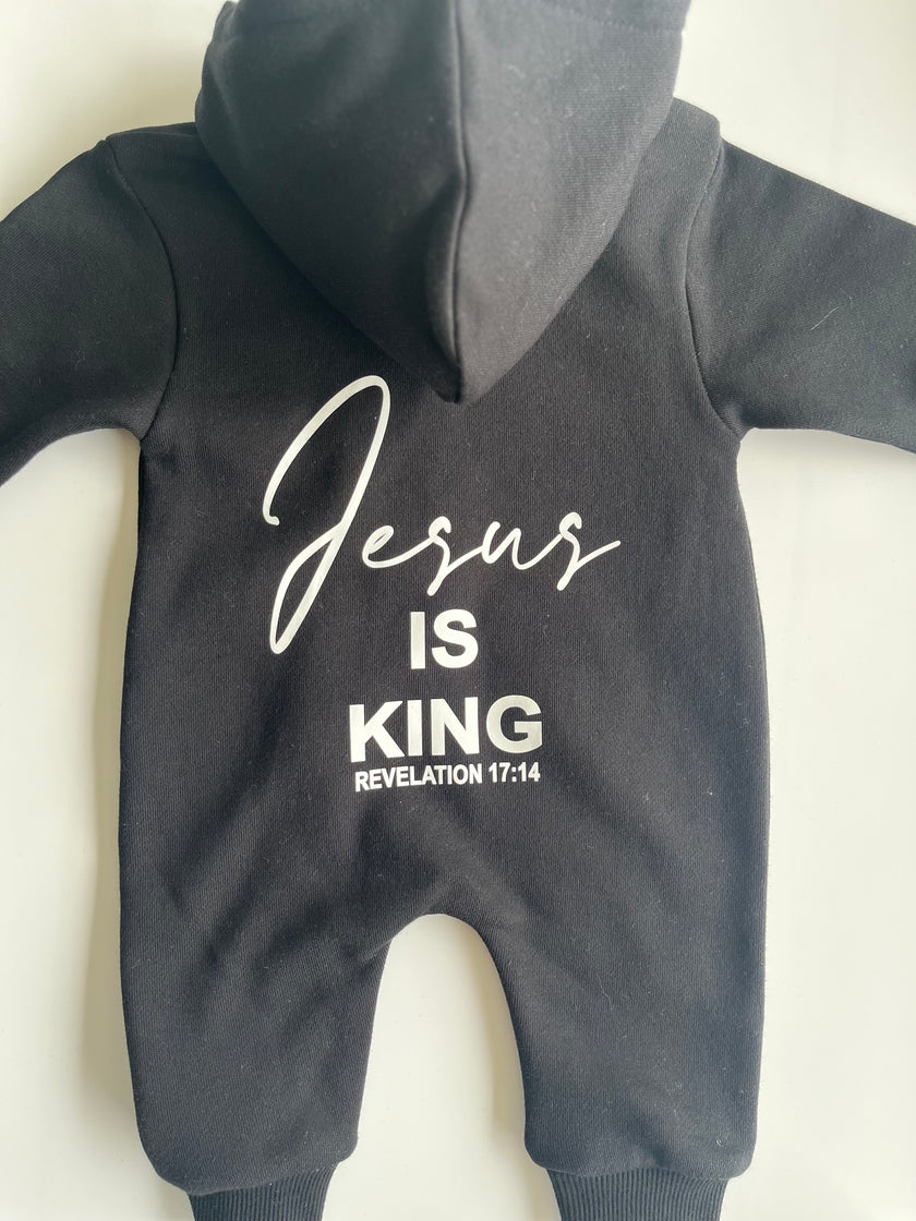 BABY JUMPSUIT JESUS IS KING