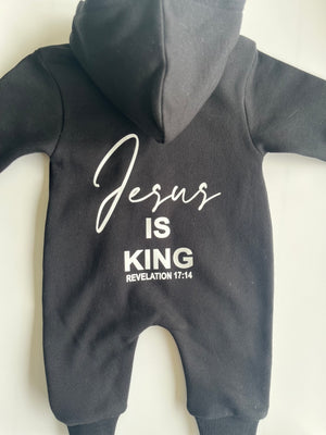 BABY JUMPSUIT JESUS IS KING