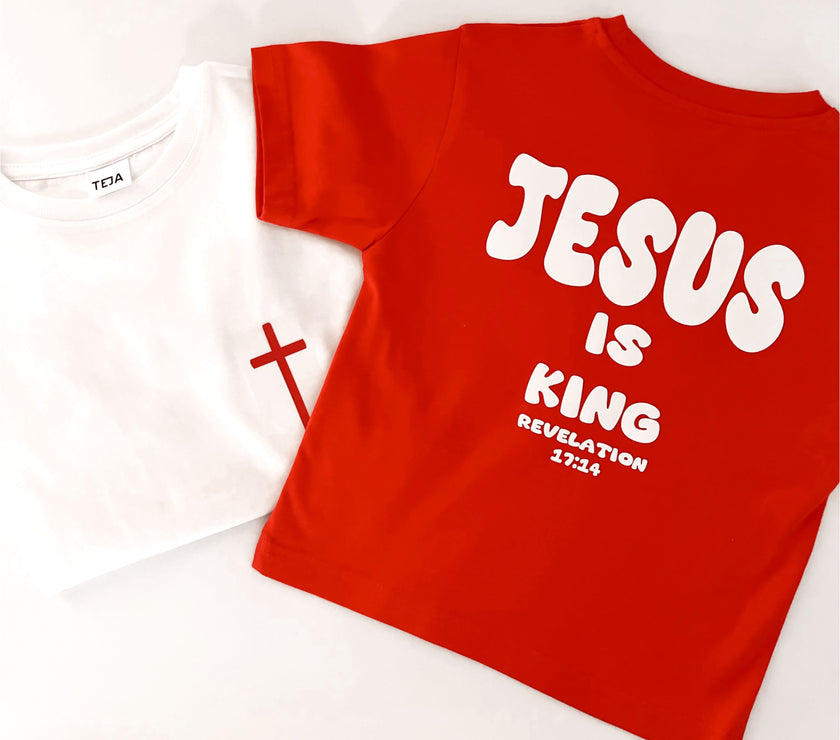 KIDS JESUS IS KING T-SHIRTS