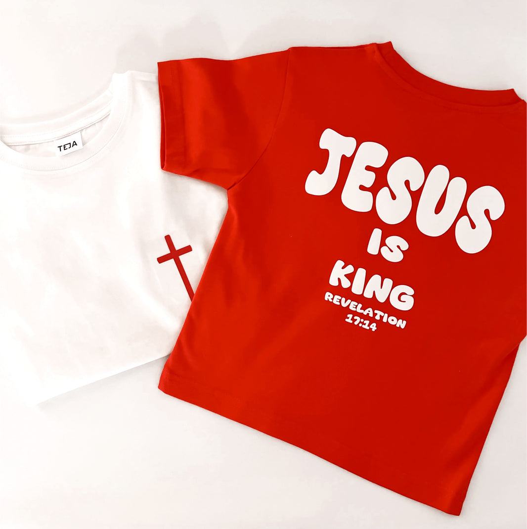 KIDS JESUS IS KING T-SHIRTS
