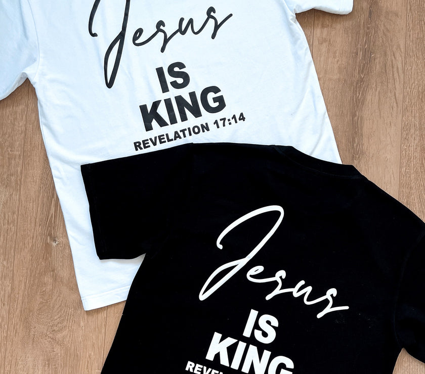 JESUS IS KING ADULT T-SHIRTS
