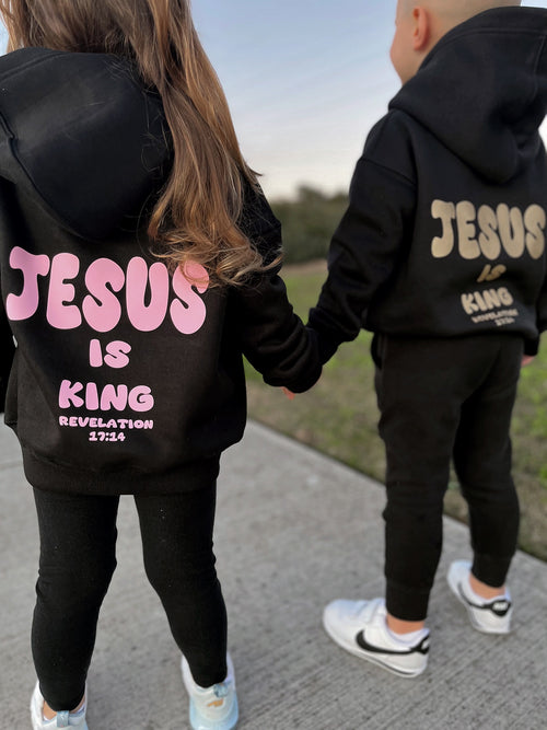 JESUS IS KING KIDS BUBBLE FONT JUMPERS
