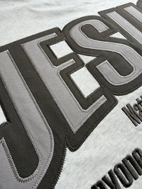 JESUS DENY YOURSELF CLOUD GREY OVERSIZED SHIRT
