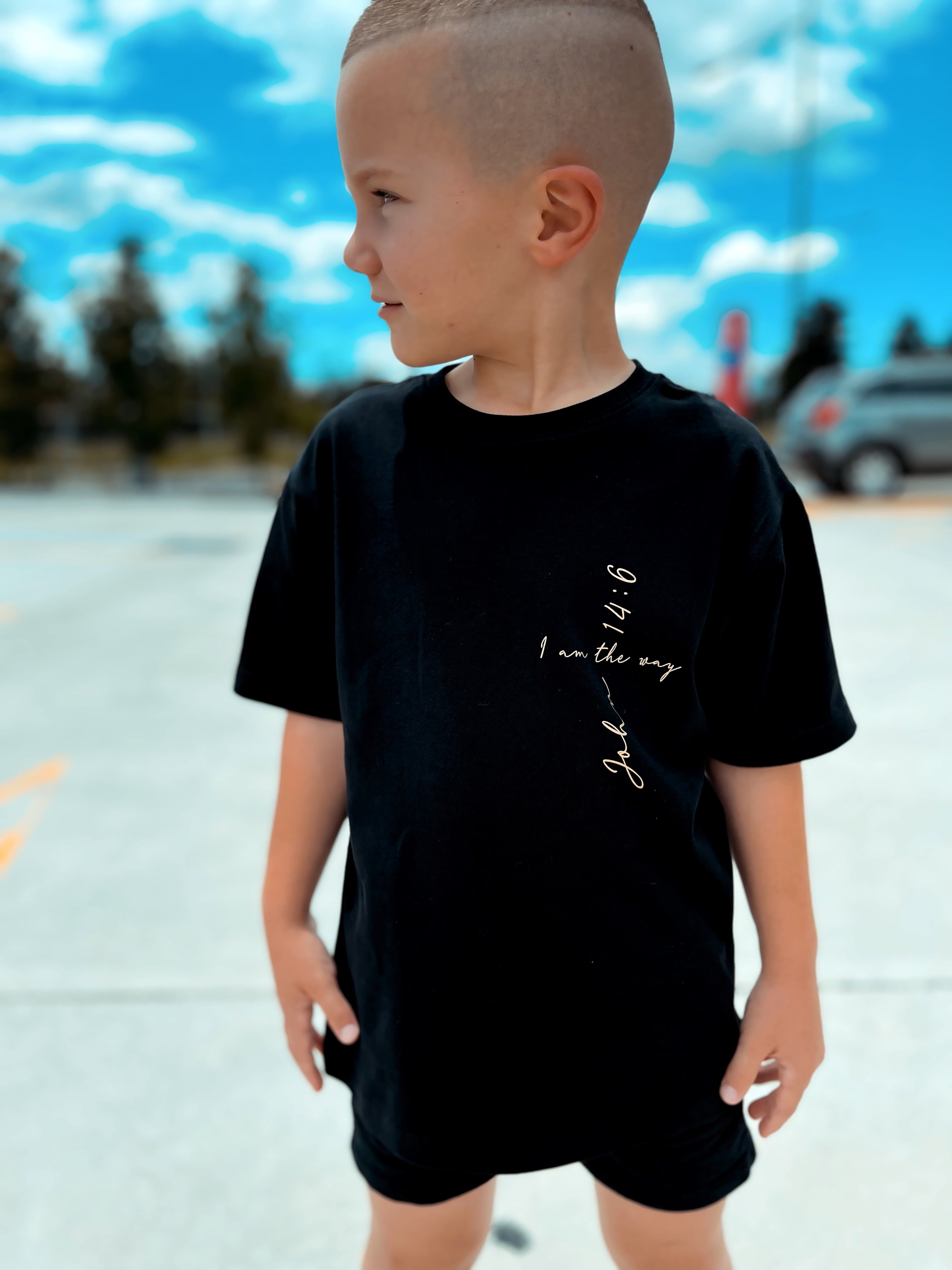 Introducing our I AM THE WAY KIDS T-SHIRT. This powerful Bible verse, John 14:6,