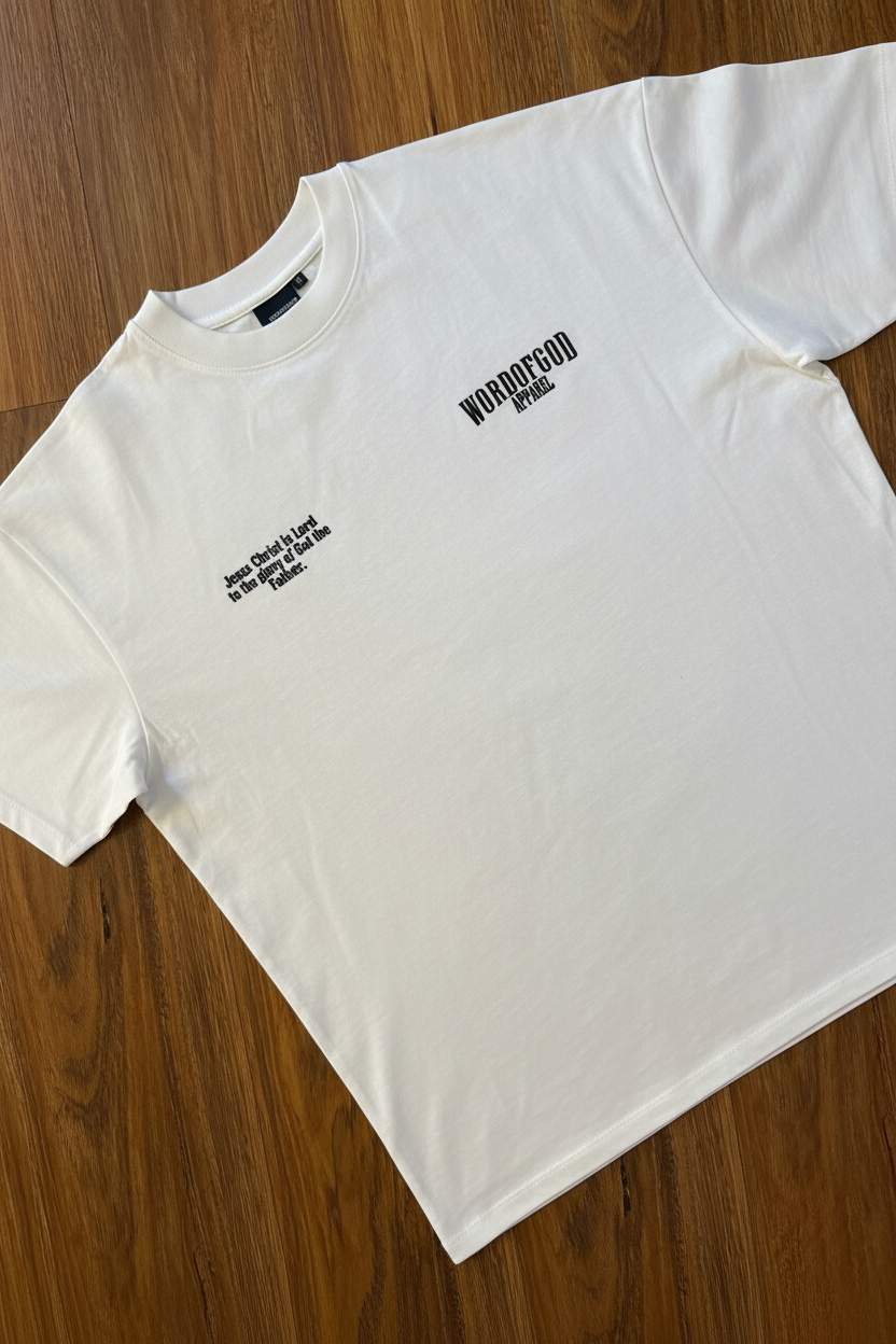 ⚠️PRE-ORDER ITEM⚠️PHILIPPIANS 2:10–11 OVERSIZED TEE – VANILLA