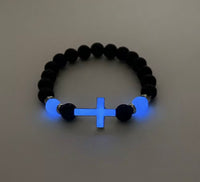 Glow-in-the-Dark Cross Bracelet