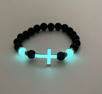 Glow-in-the-Dark Cross Bracelet