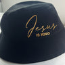 Gold Jesus Is King bucket hat