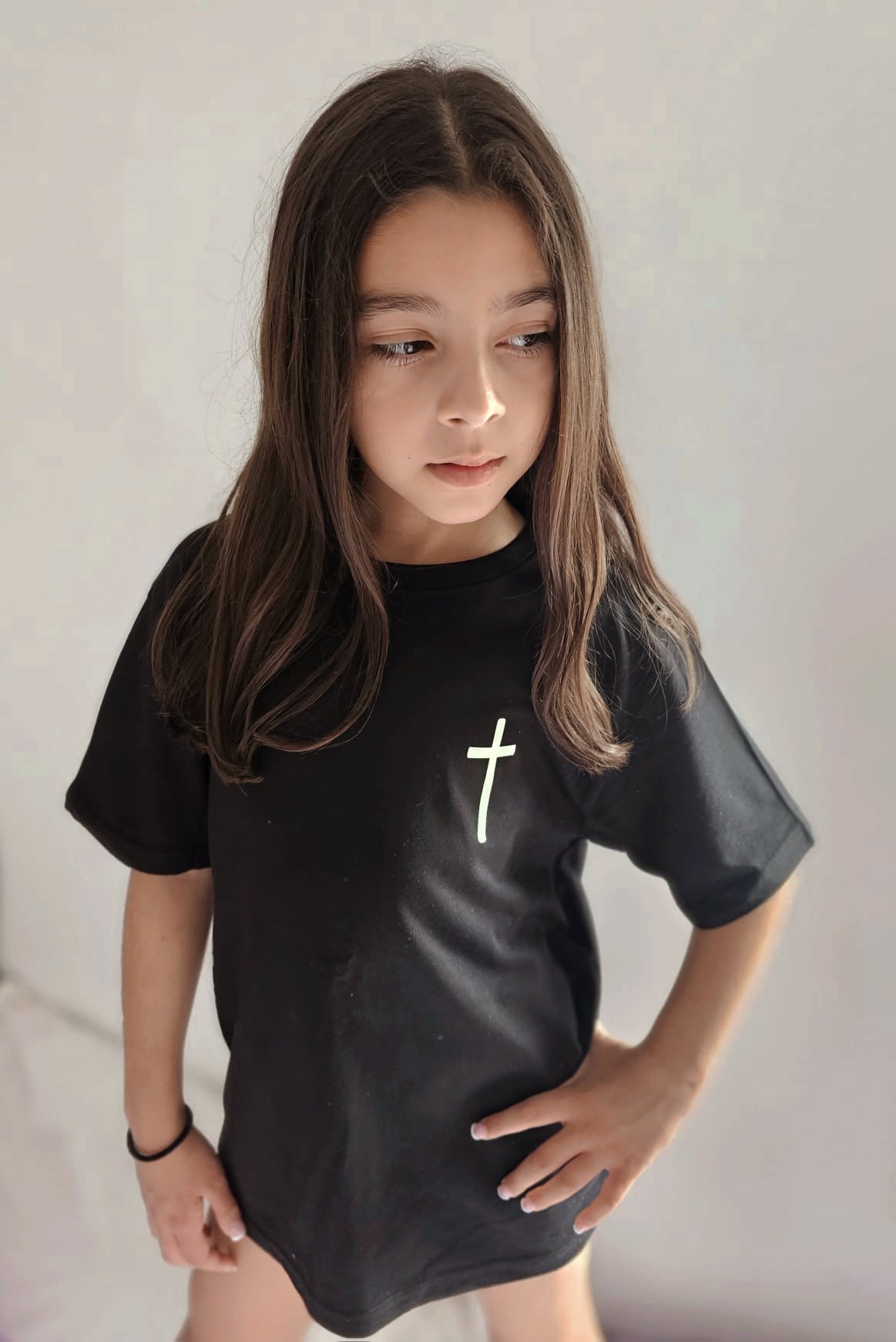 Glow-in-the-Dark JESUS IS KING Bubble Font Shirt