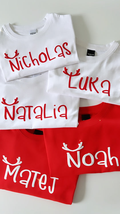 CHRISTMAS KIDS CUSTOM NAME TSHIRT