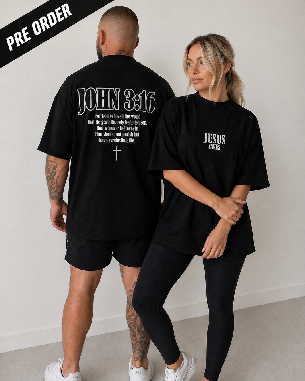 JOHN 3:16 ⚠️ PRE ORDER  OVERSIZED SHIRT