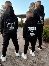 Group of kids in Jesus Is King hoodies | WORDOFGOD Apparel