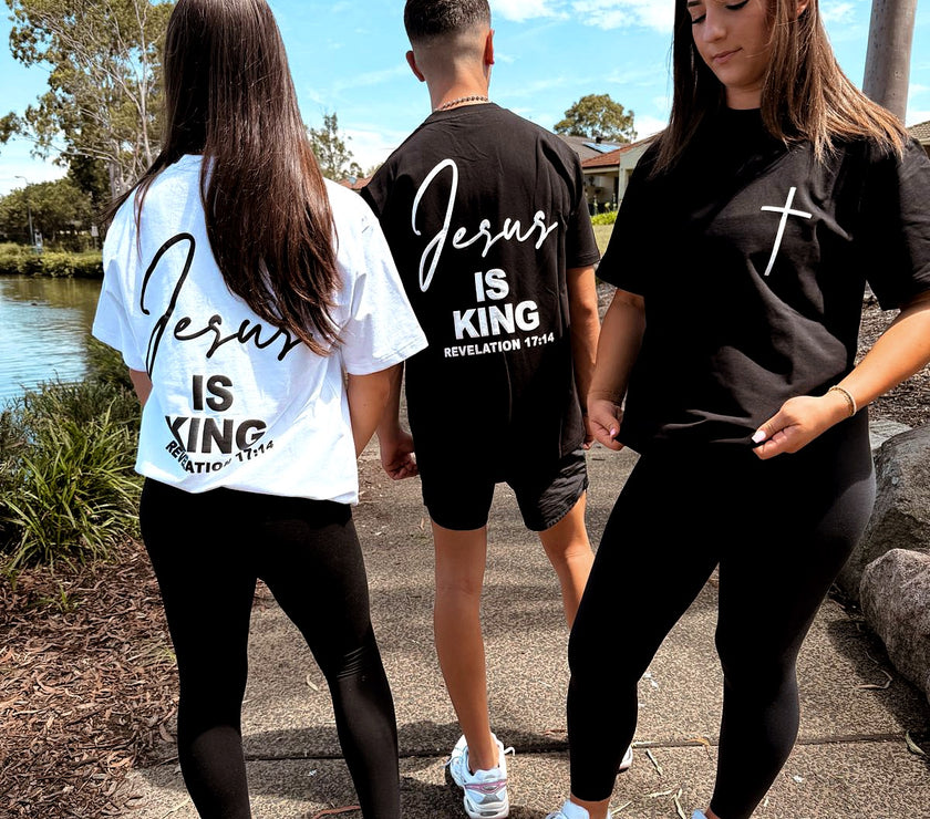 JESUS IS KING ADULT T-SHIRTS