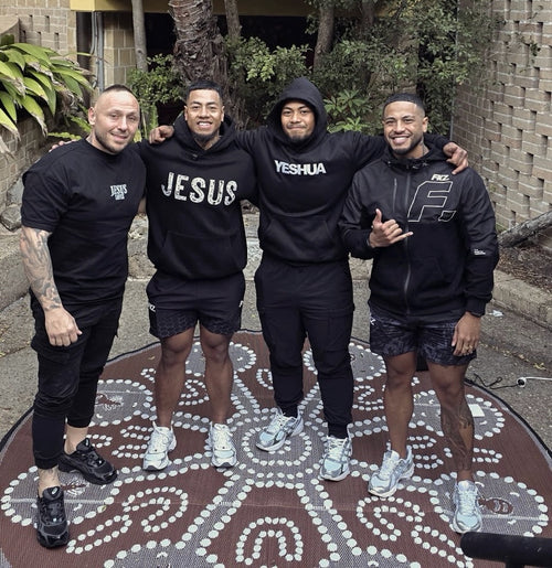 Group in WORDOFGOD hoodies