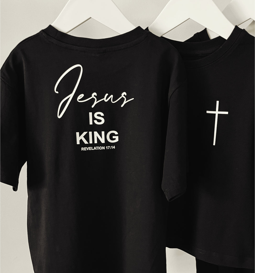 Black Jesus Is King kids tees on hangers | WORDOFGOD Apparel