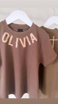 CUSTOM CURVED NAME TSHIRT